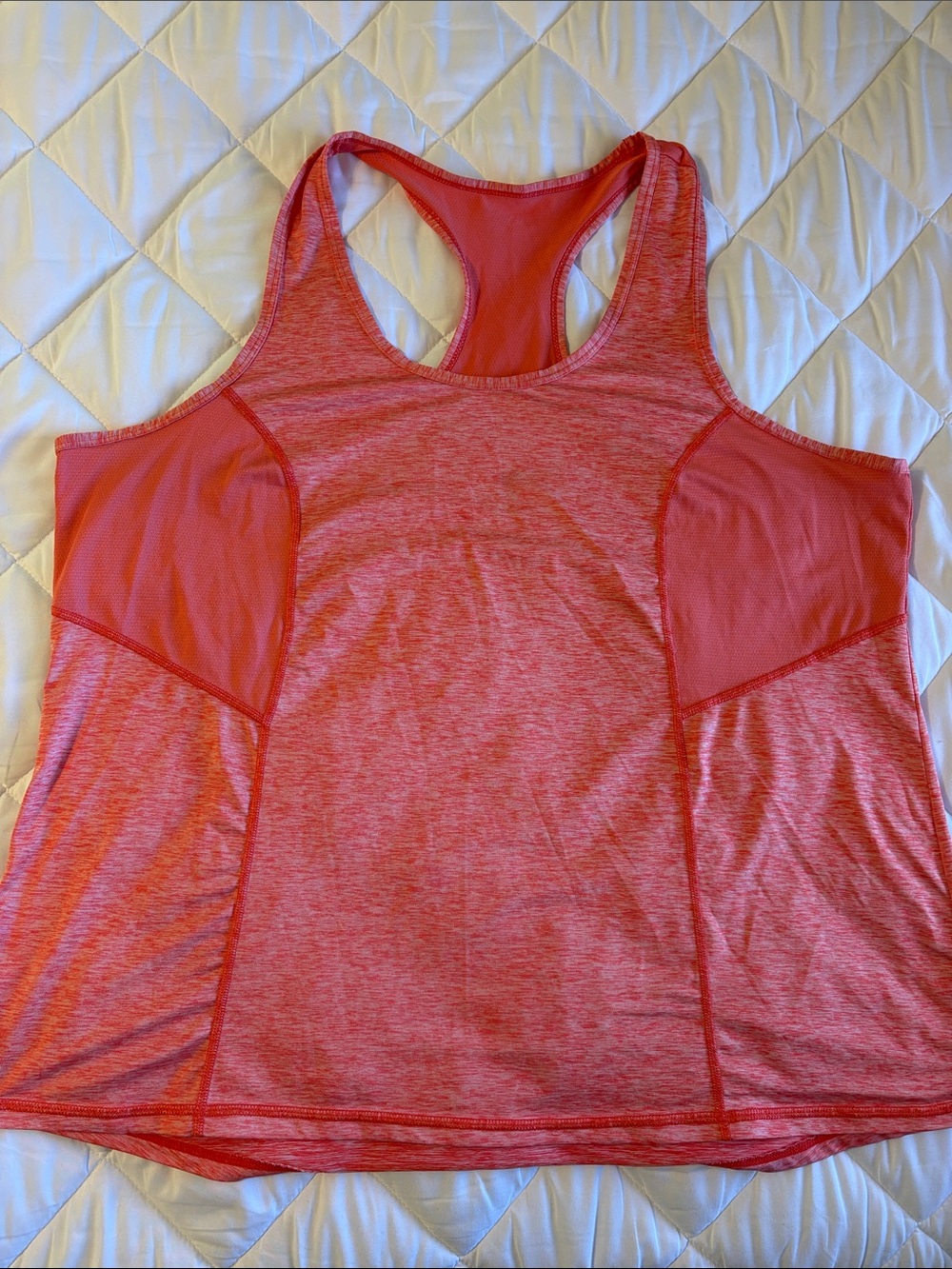 Xersion Coral Heather Racerback Workout Tank